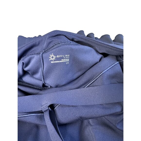 Offline by Aerie Real Me Workout Dress Large Navy Open Back Built in Shorts - Picture 5 of 8